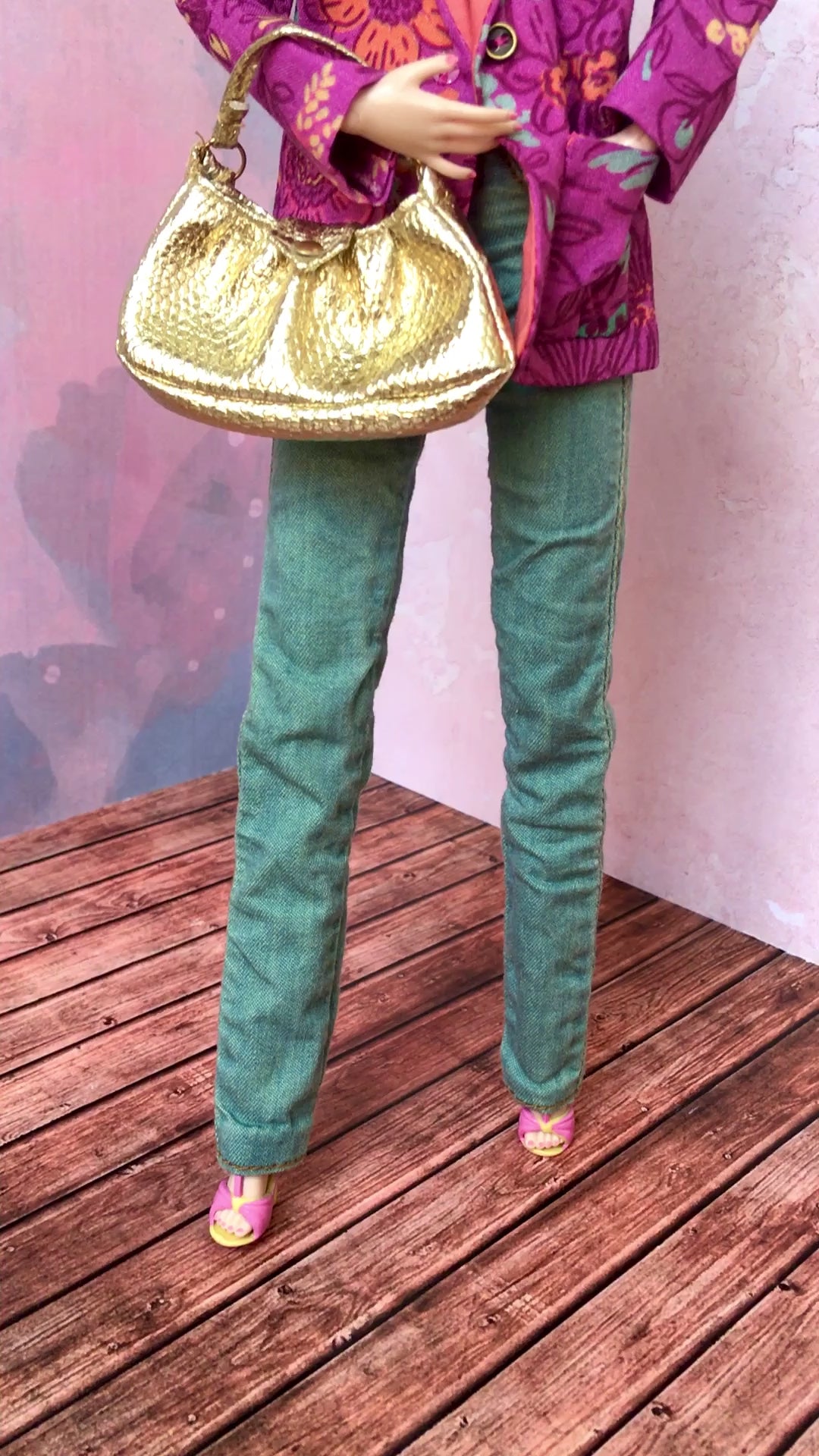 BQ-ALORA – Amaranth Floral Blazer for 12" 1/6 Scale Fashion Dolls