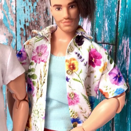 BQ‑RENO – Roll-up Denim Shorts for 12" 1/6 Scale Ken Dolls - www.bouutique.com