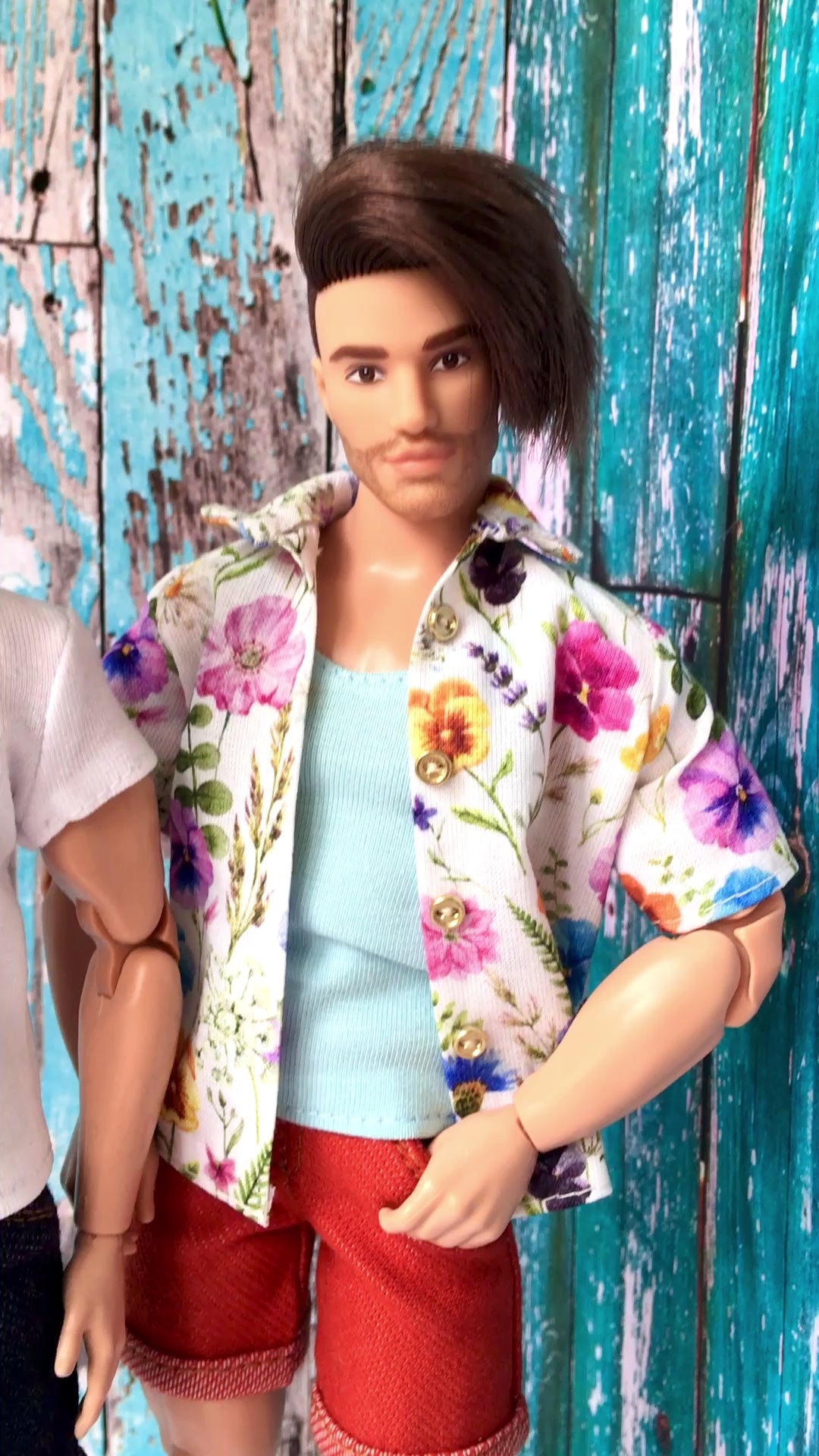 BQ‑RENO – Roll-up Denim Shorts for 12" 1/6 Scale Ken Dolls - www.bouutique.com