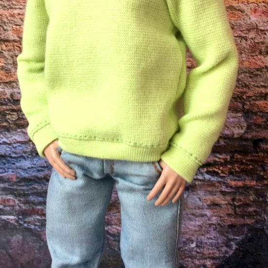 BQ-SOLID – Basic Hoodie for 12" 1/6 Scale Ken or Muscular Ken Dolls
