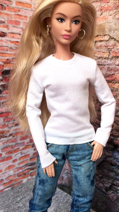 BQ-BASE – Thin Crew Neck T-Shirt for 11.5" 1/6 Scale Fashion Dolls