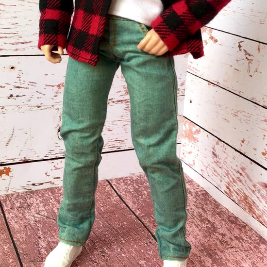 BQ-TAREN – Plaid Flannel Shirt for 12" 1/6 Scale Ken Dolls