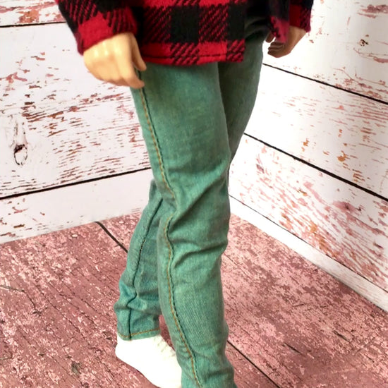 BQ-TAREN – Plaid Flannel Shirt for 12" 1/6 Scale Ken Dolls