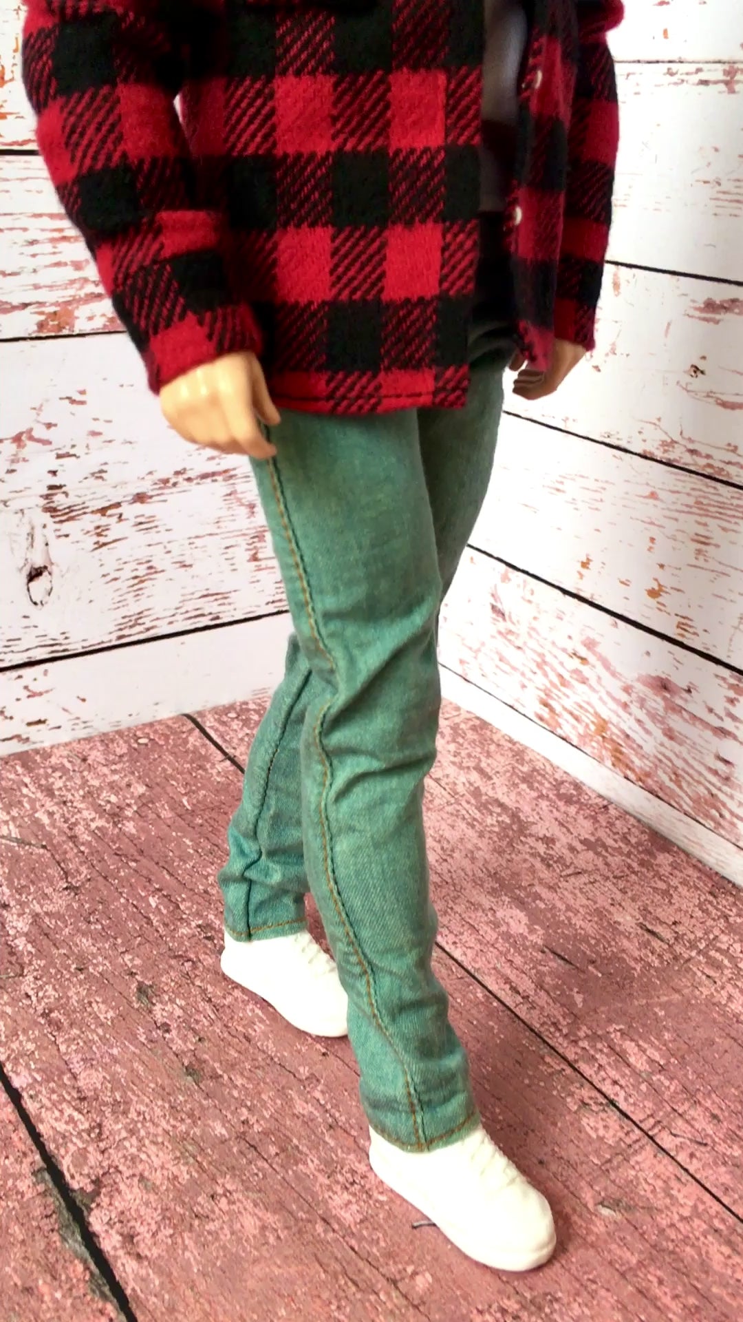 BQ-TAREN – Plaid Flannel Shirt for 12" 1/6 Scale Ken Dolls