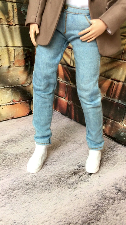 BQ-CHELTON – Beige Cotton Blazer for 12" 1/6 Scale Ken Dolls - www.bouutique.com