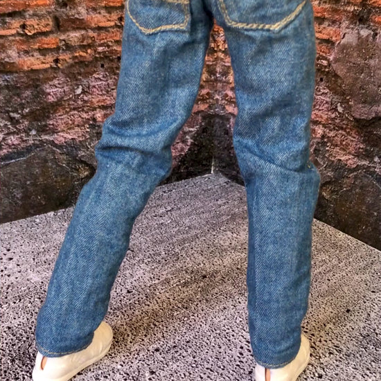 BQ-DERON – Realistic Slim Jeans with Details for 12" 1/6 Scale Ken Dolls