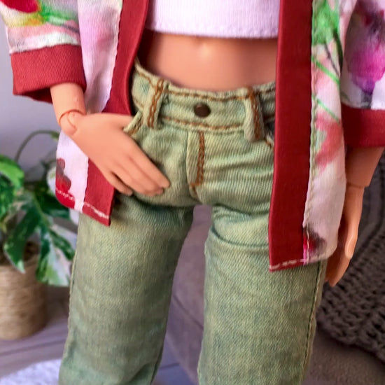 BQ-KYARA – Floral Kimono Jacket for 11.5" 1/6 Scale Fashion Dolls