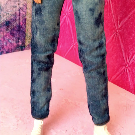 BQ-VINN – Washed Spotted Slim Fit Jeans for 11.5" 1/6 Scale Fashion Dolls - www.bouutique.com