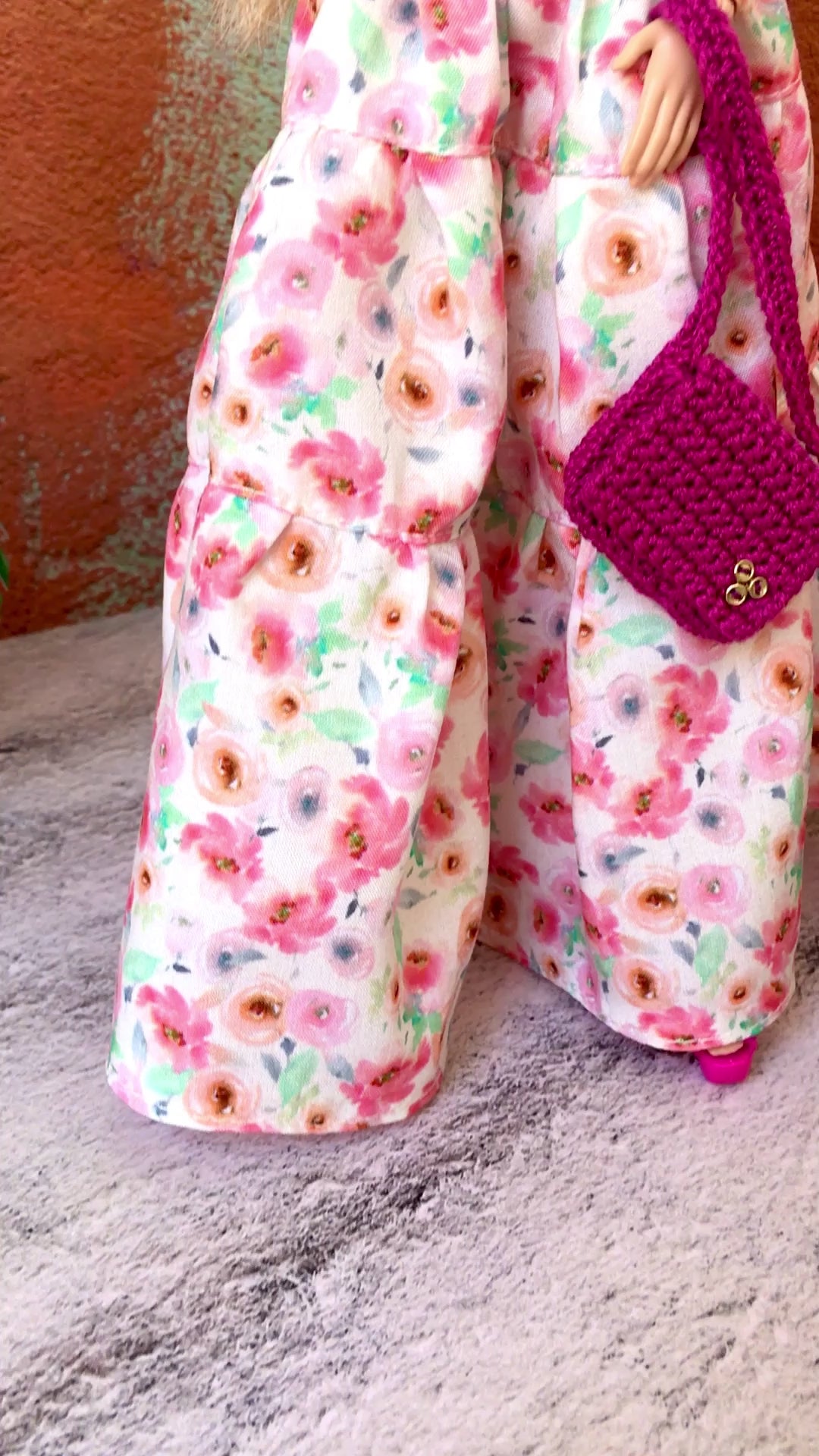 BQ-AVONE – Boho Floral Maxi Skirt for 11.5" 1/6 Scale Fashion Dolls