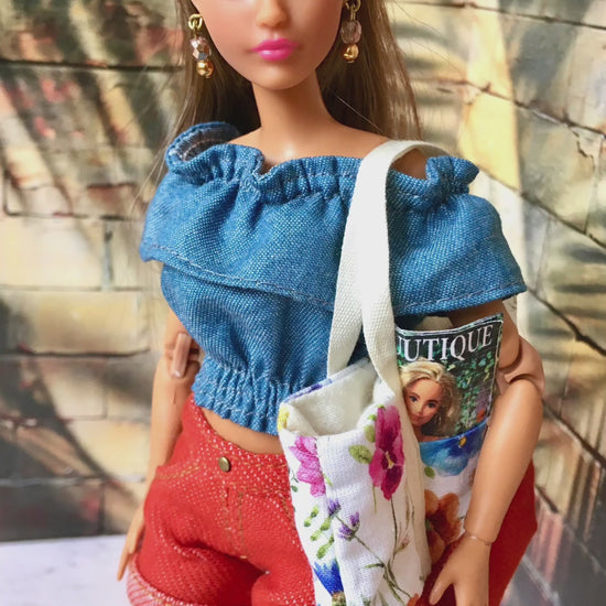BQ-FLIA – Large Fabric Tote Bag for 1/6 Scale Fashion Dolls - www.bouutique.com