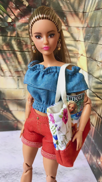 BQ-FLIA – Large Fabric Tote Bag for 1/6 Scale Fashion Dolls - www.bouutique.com