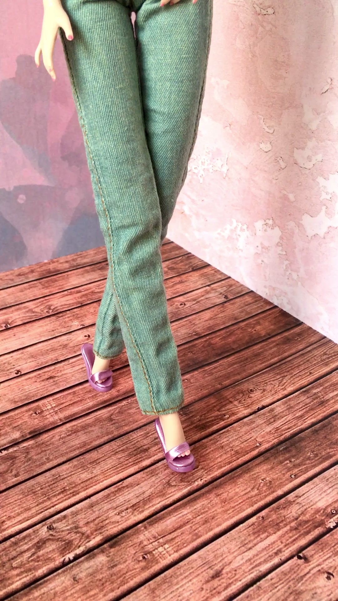 BQ-MAVI – Washed Skinny Jeans for 12" 1/6 Scale Fashion Dolls