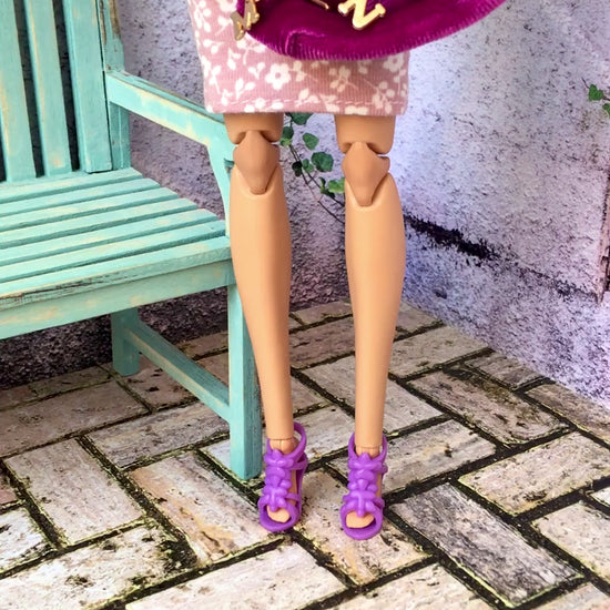 BQ-FLOWER – Floral Midi Off-Shoulder Dress for 11.5" 1/6 Scale Fashion Dolls - www.bouutique.com