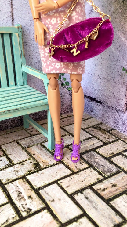 BQ-FLOWER – Floral Midi Off-Shoulder Dress for 11.5" 1/6 Scale Fashion Dolls - www.bouutique.com