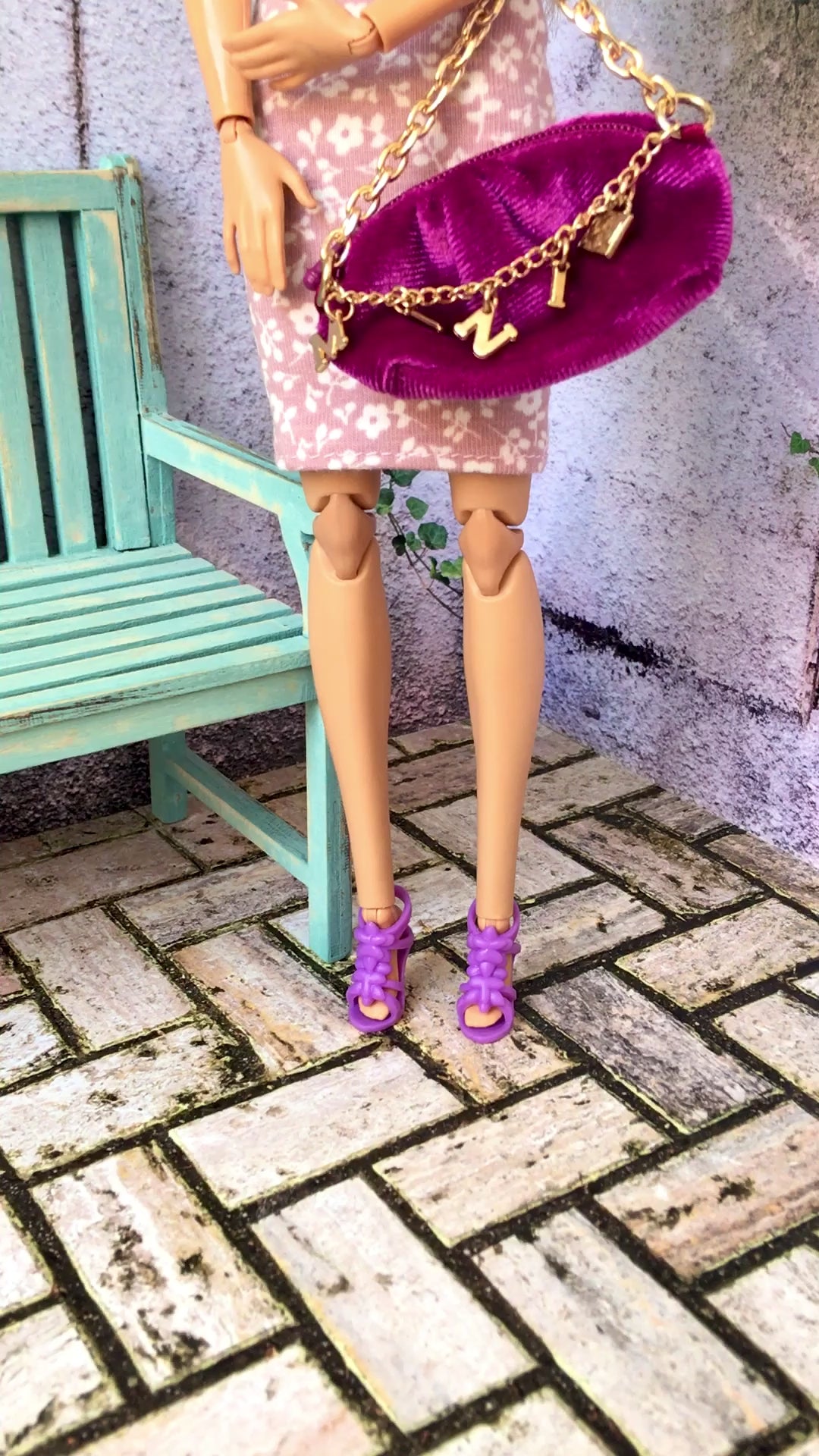 BQ-FLOWER – Floral Midi Off-Shoulder Dress for 11.5" 1/6 Scale Fashion Dolls - www.bouutique.com