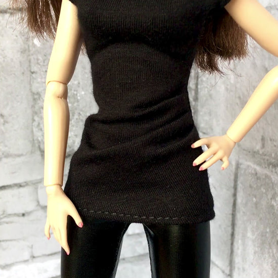 BQ-LYRA – Boat Neck Drape Top for 12" 1/6 Scale Fashion Dolls