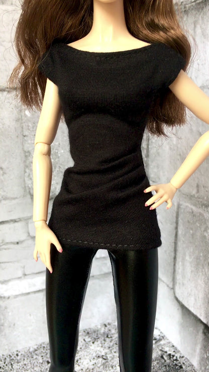 BQ-LYRA – Boat Neck Drape Top for 12" 1/6 Scale Fashion Dolls