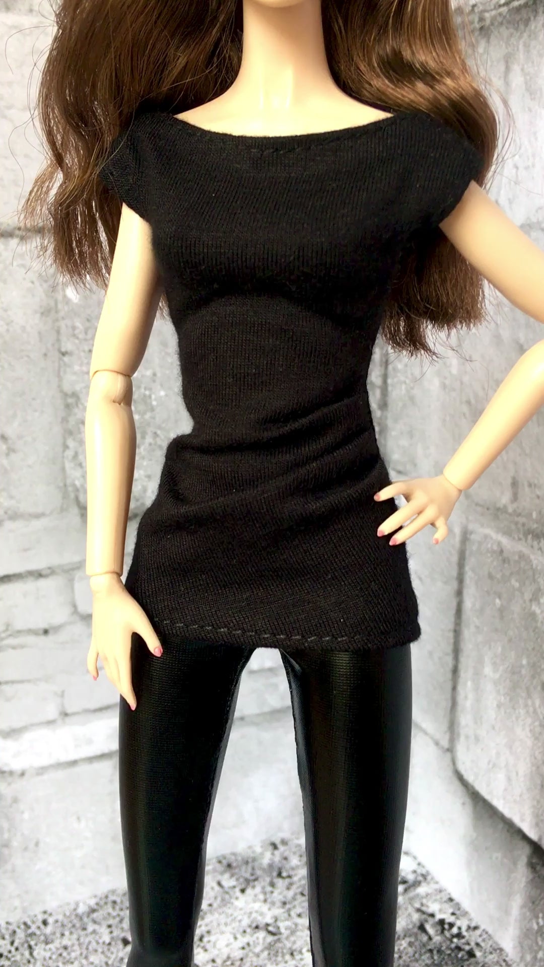 BQ-LYRA – Boat Neck Drape Top for 12" 1/6 Scale Fashion Dolls