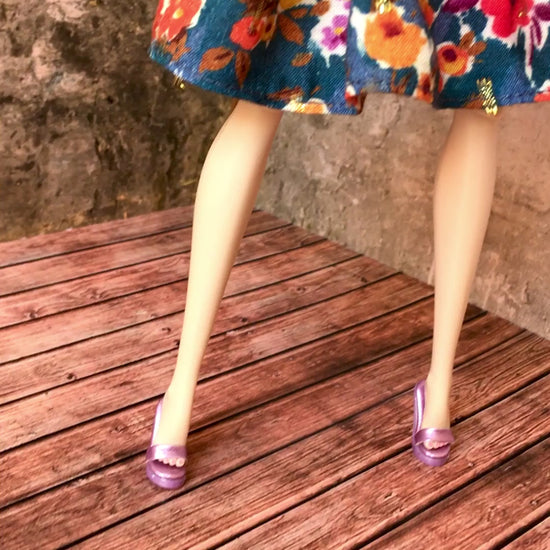 BQ‑AVENA – Flower Halter Dress with Full Skirt for 12" 1/6 Scale Fashion Dolls - www.bouutique.com