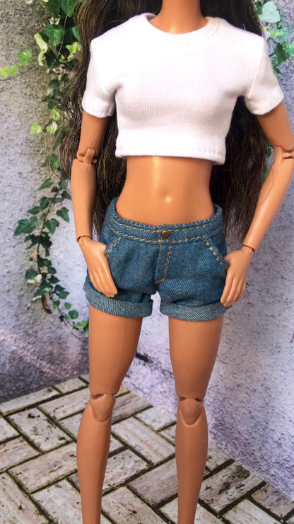 BQ-STAPLE – Crop T-Shirt for 11.5" 1/6 Scale Fashion Dolls