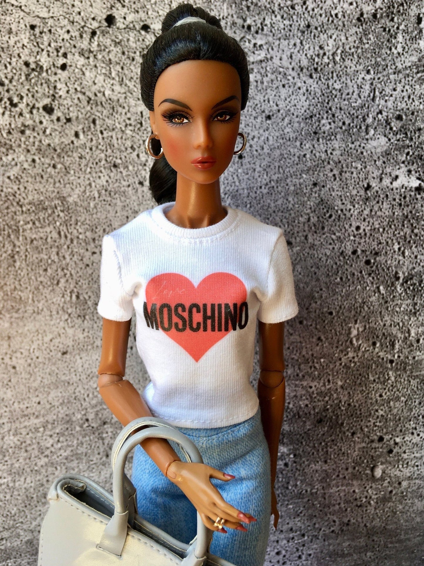 Vital Print T-shirt "Love" Design for NuFace Integrity Toys Doll 12.5"