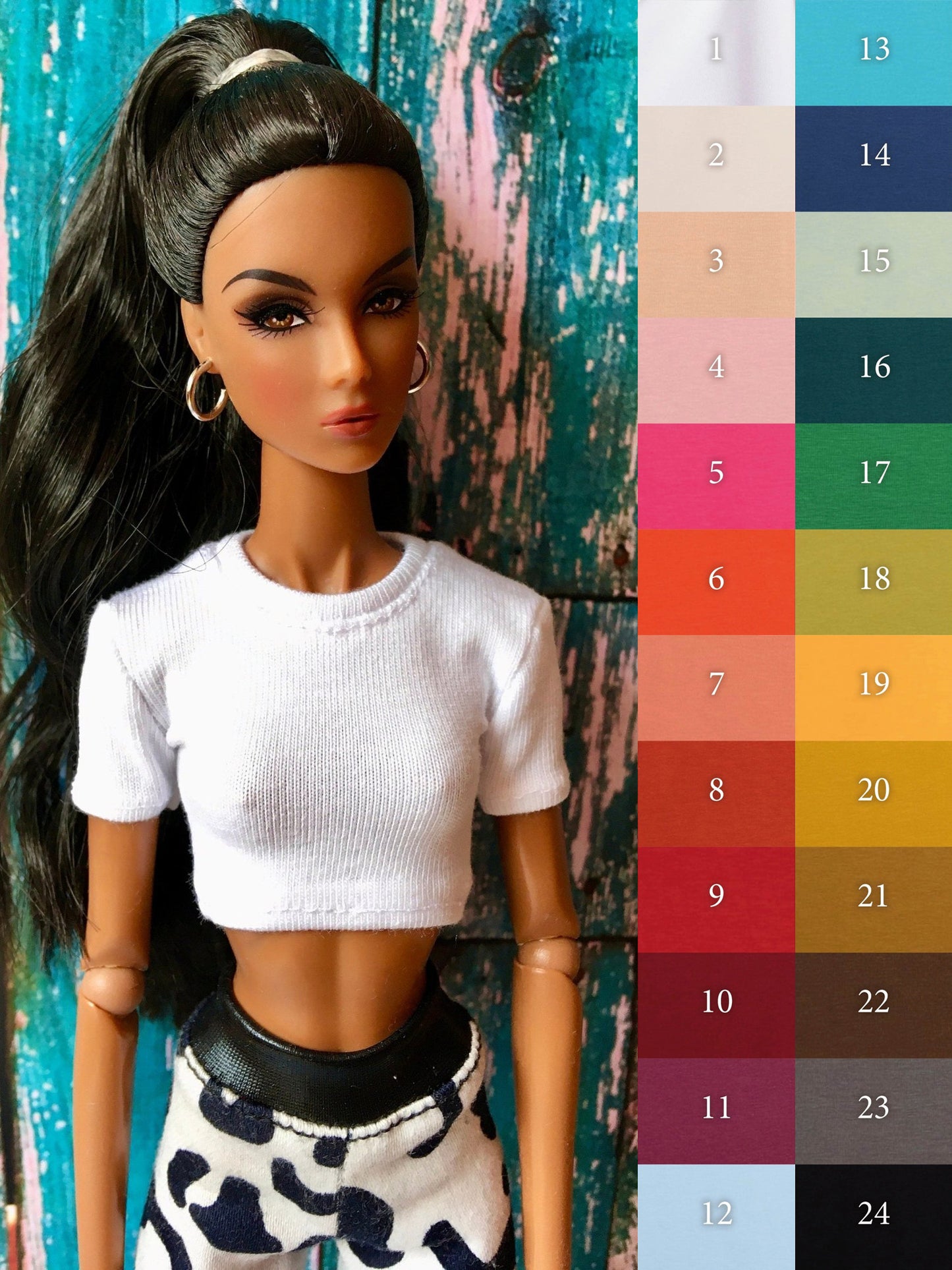 Staple Crop T-shirt for NuFace Integrity Toys Doll 12.5", many colors