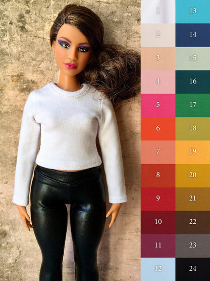 Vital Long Sleeve T-shirt for Curvy Doll 1/6-scale in many colors