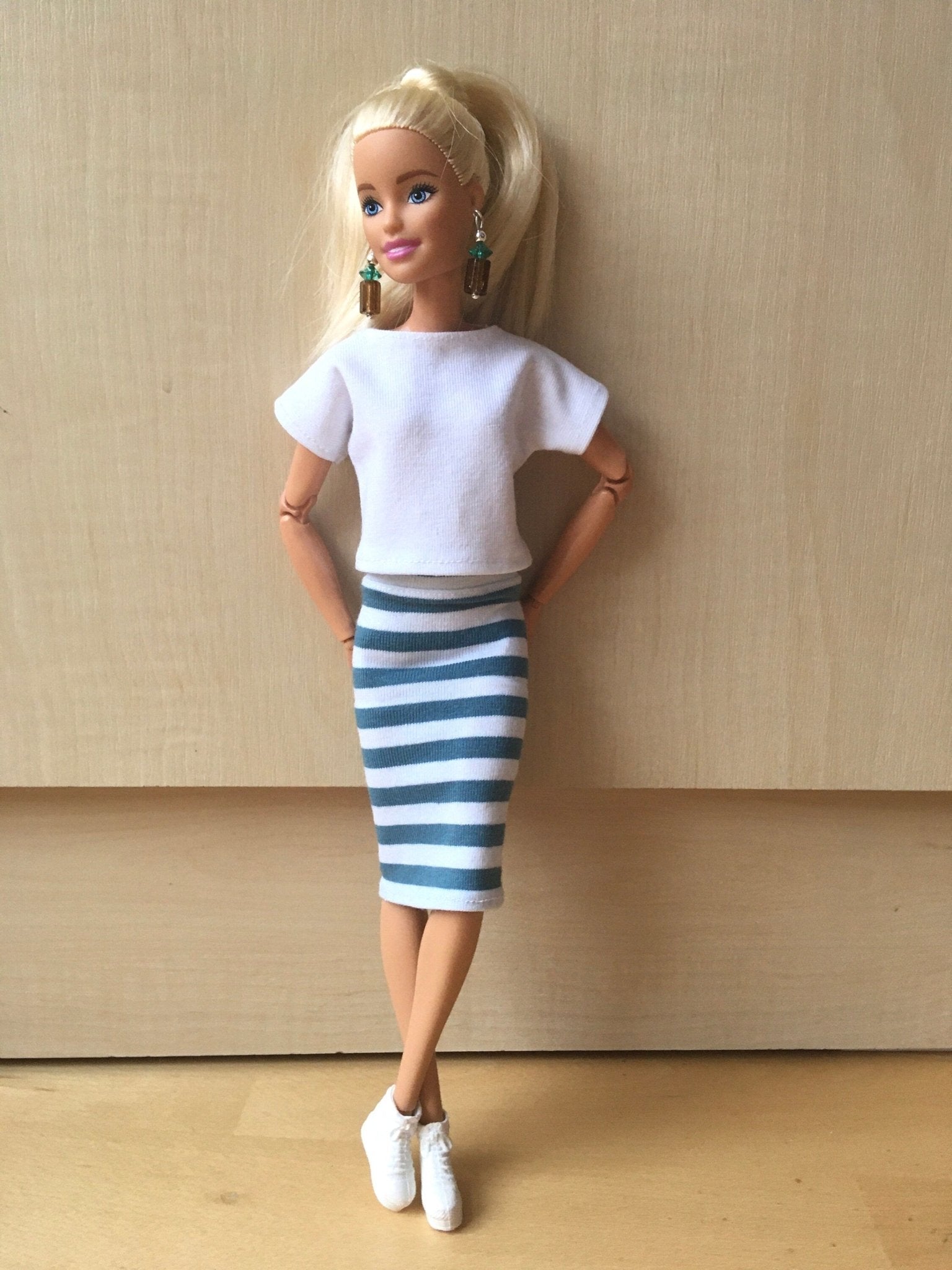 Coast Boat Neck T-shirt for Dolls 1/6-scale