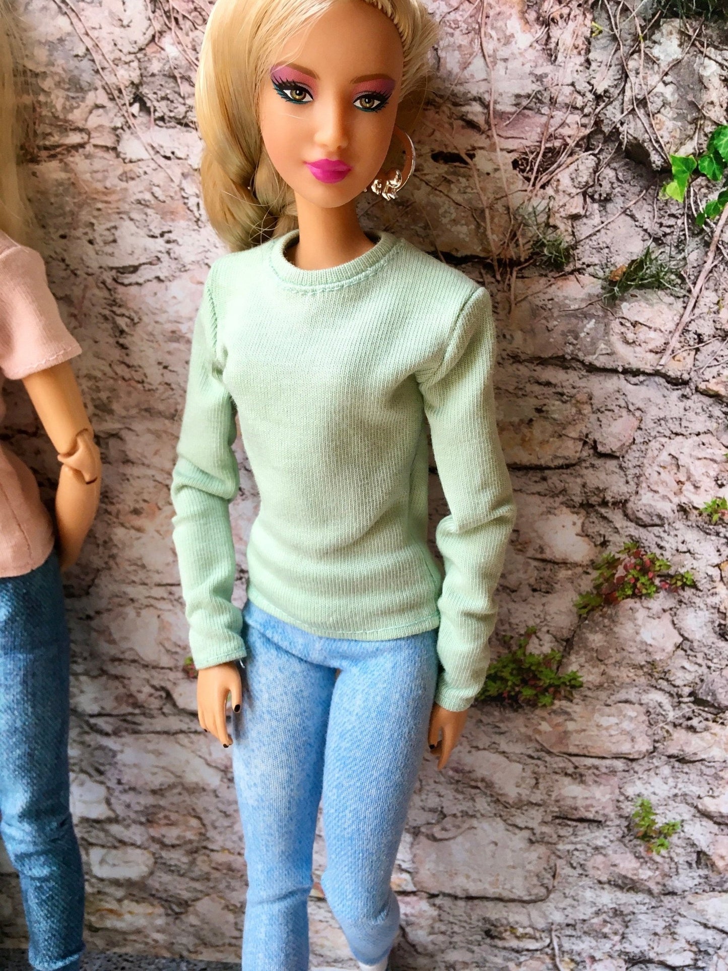 Base Crew-neck T-shirt for Dolls 1/6-scale, 11.5 Inch