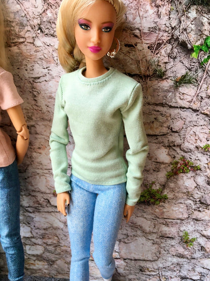 Base Crew-neck T-shirt for Dolls 1/6-scale, 11.5 Inch