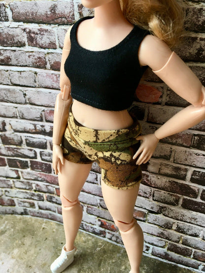 Pulse Crop Tank Top for Curvy Doll 1/6-scale