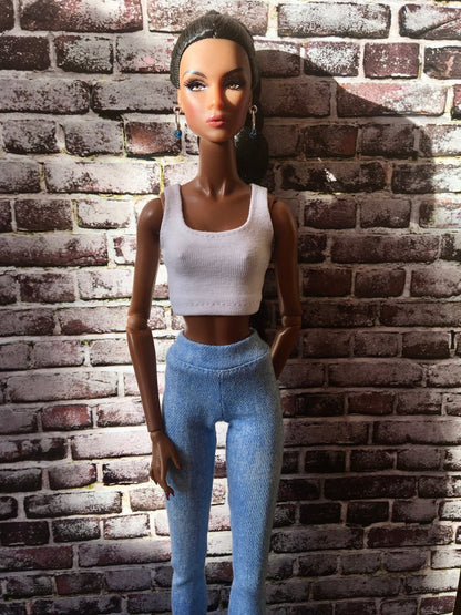 Power Crop Tank Top for NuFace/FR Integrity Toys Doll 12.5", many colors