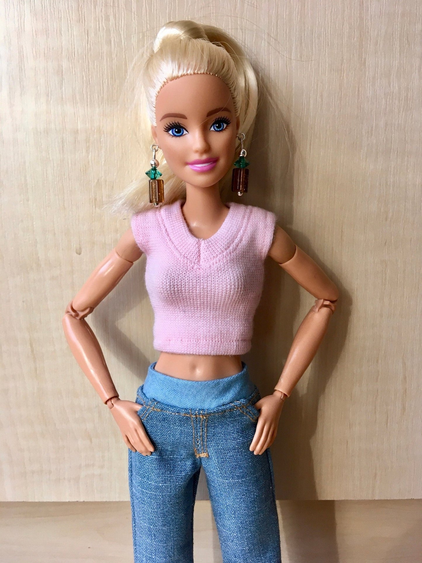 Sleek V-Neck Crop Top for Doll 1/6-scale, 11.5 Inch, many colors