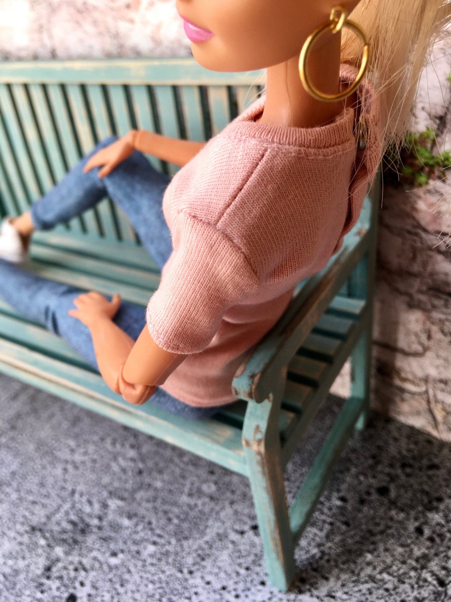 Base V-neck T-shirt for Dolls 1/6-scale, 11.5 Inch, many colors