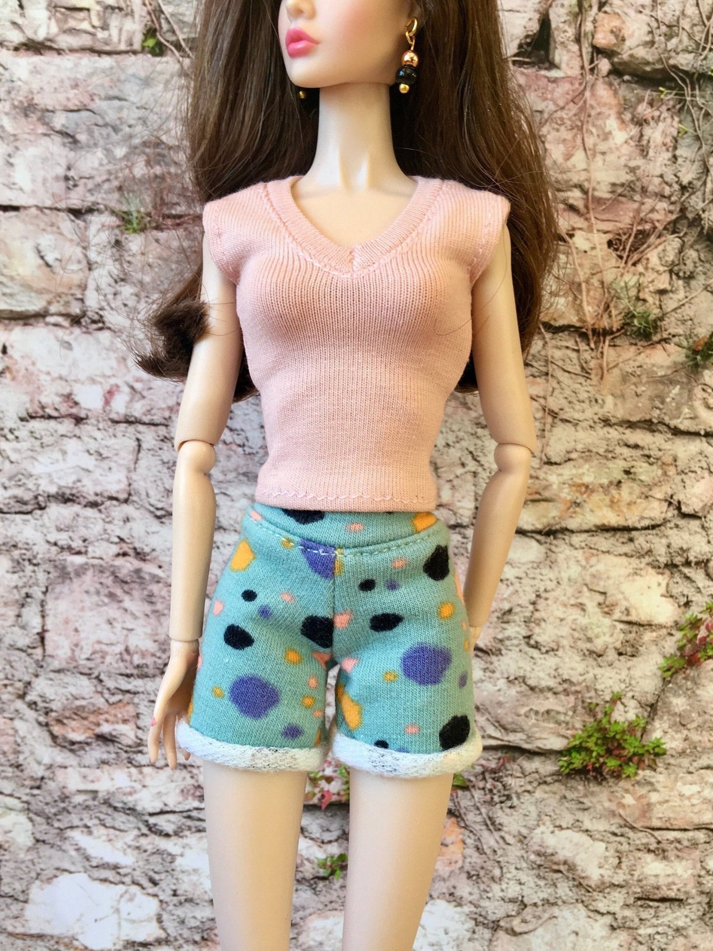 Beach Print Shorts for Poppy Parker Doll