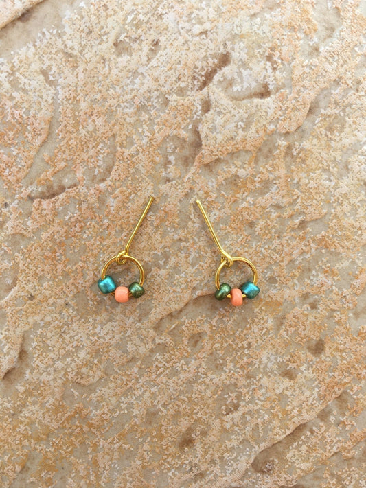 Petite Delights Beaded Ring Earrings for Dolls 1/6-scale, 12"