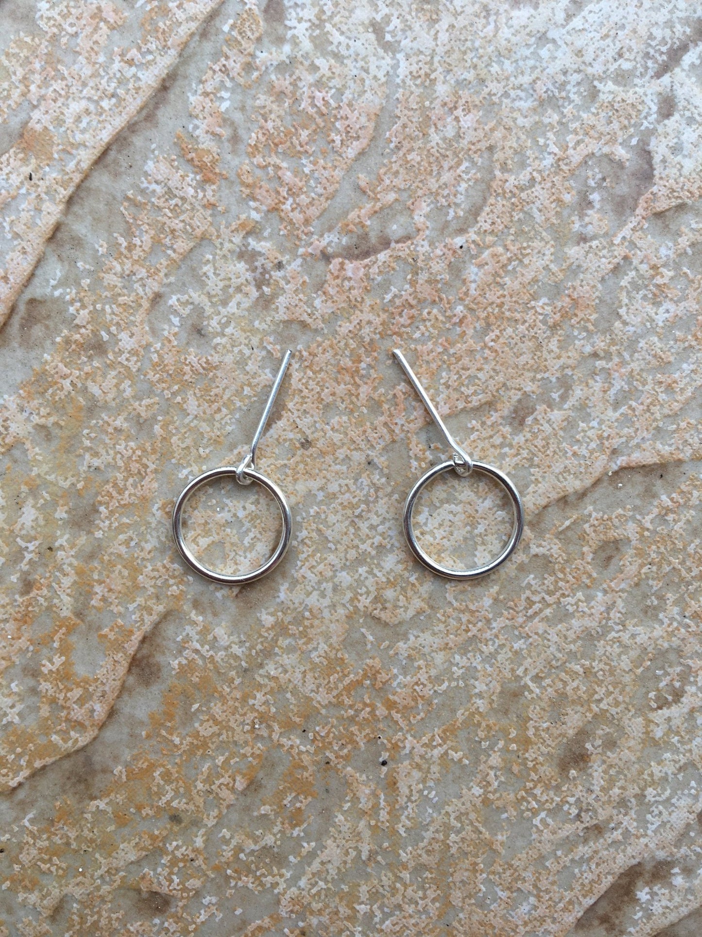 Hoop Big Ring Silver Earrings for Dolls 1/6-scale, 12"