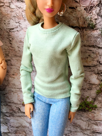 BQ-BASE – Crew Neck T-Shirt for 11.5" 1/6 Scale Fashion Dolls