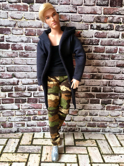 BQ-COMFY – Casual Hoodie Cardigan for 12" 1/6 Scale Ken Dolls - www.bouutique.com