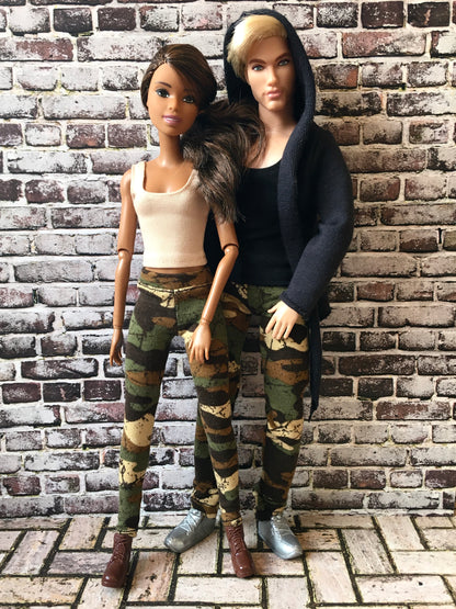 BQ-COMFY – Casual Hoodie Cardigan for 12" 1/6 Scale Ken Dolls - www.bouutique.com