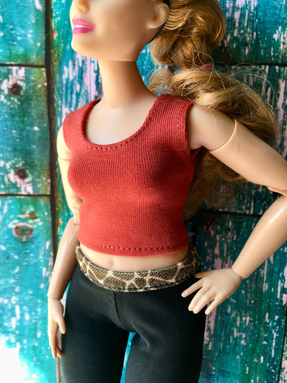 BQ-EDGE – Safari Waistband Leggings for 11" 1/6 Scale Curvy Fashion Dolls