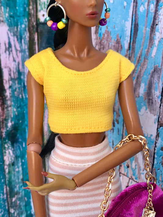 BQ-ESSENTIAL – Crop T-Shirt for 12.5" 1/6 Scale Fashion Dolls