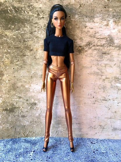BQ-GLIMMER – Bronze Metallic Leggings for 12.5" 1/6 Scale Fashion Dolls - www.bouutique.com