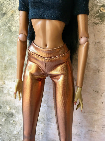 BQ-GLIMMER – Bronze Metallic Leggings for 12.5" 1/6 Scale Fashion Dolls - www.bouutique.com