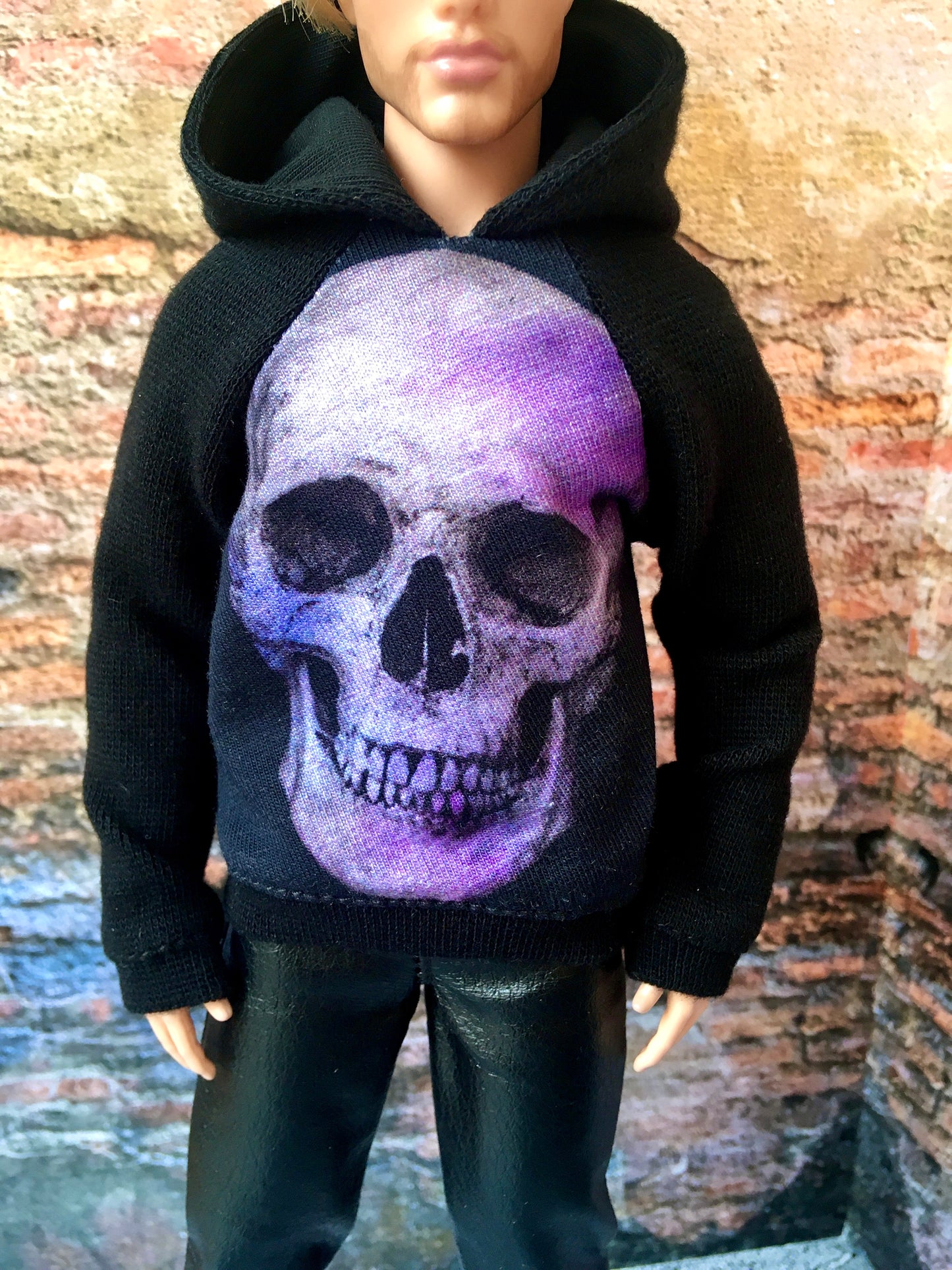 BQ-INFINITE – Skull Print Hoodie for 12" 1/6 Scale Ken Dolls