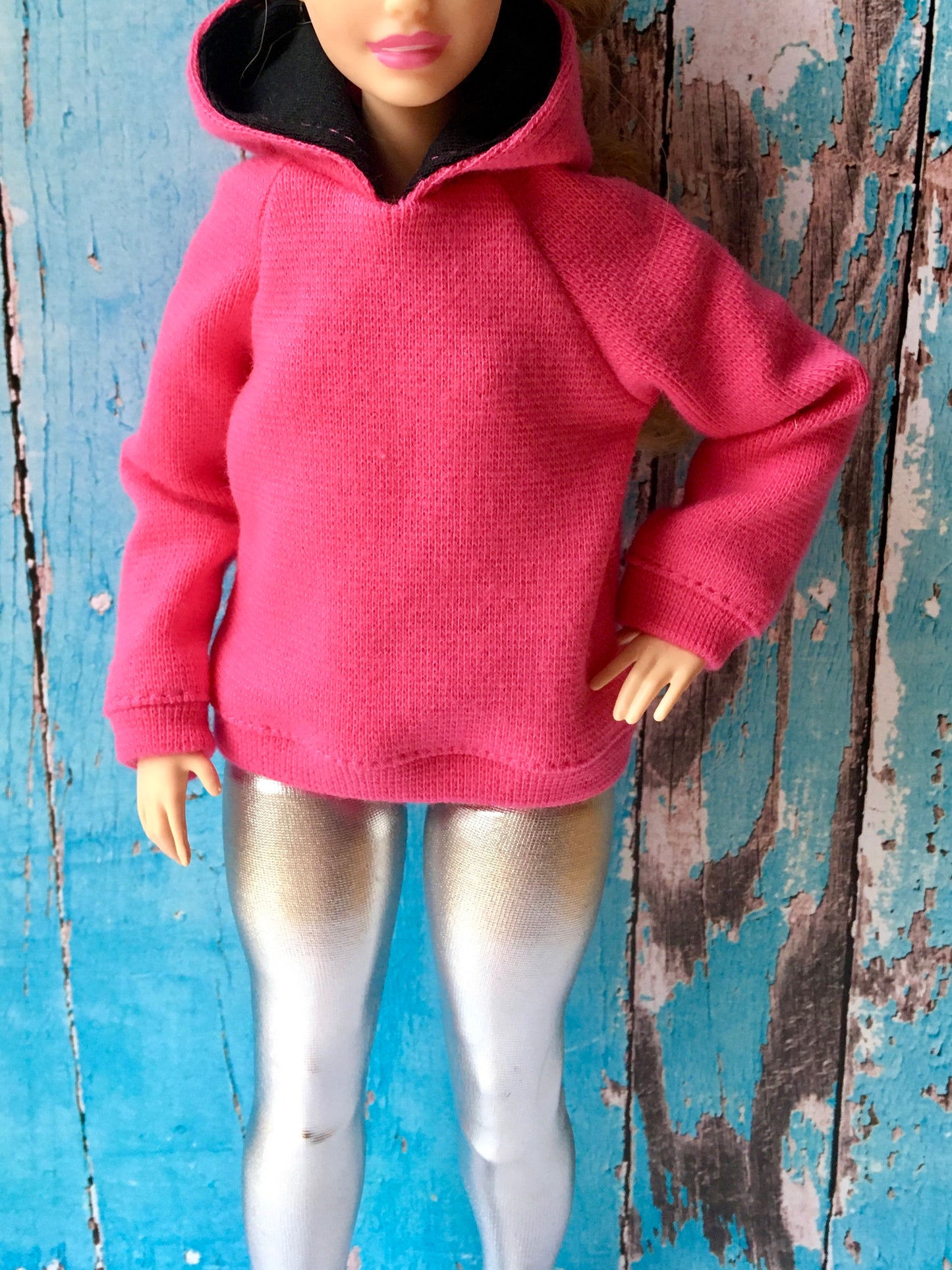 BQ-SOLID – Basic Hoodie for 11" 1/6 Scale Curvy Fashion Dolls (Multiple Colors)