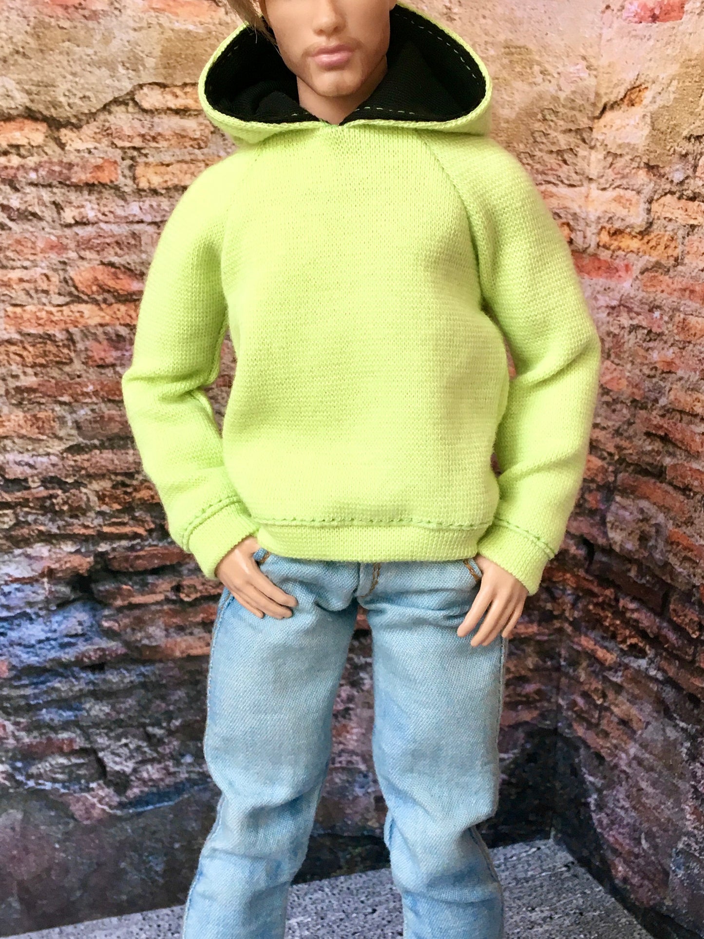 BQ-SOLID – Basic Hoodie for 12" 1/6 Scale Ken or Muscular Ken Dolls