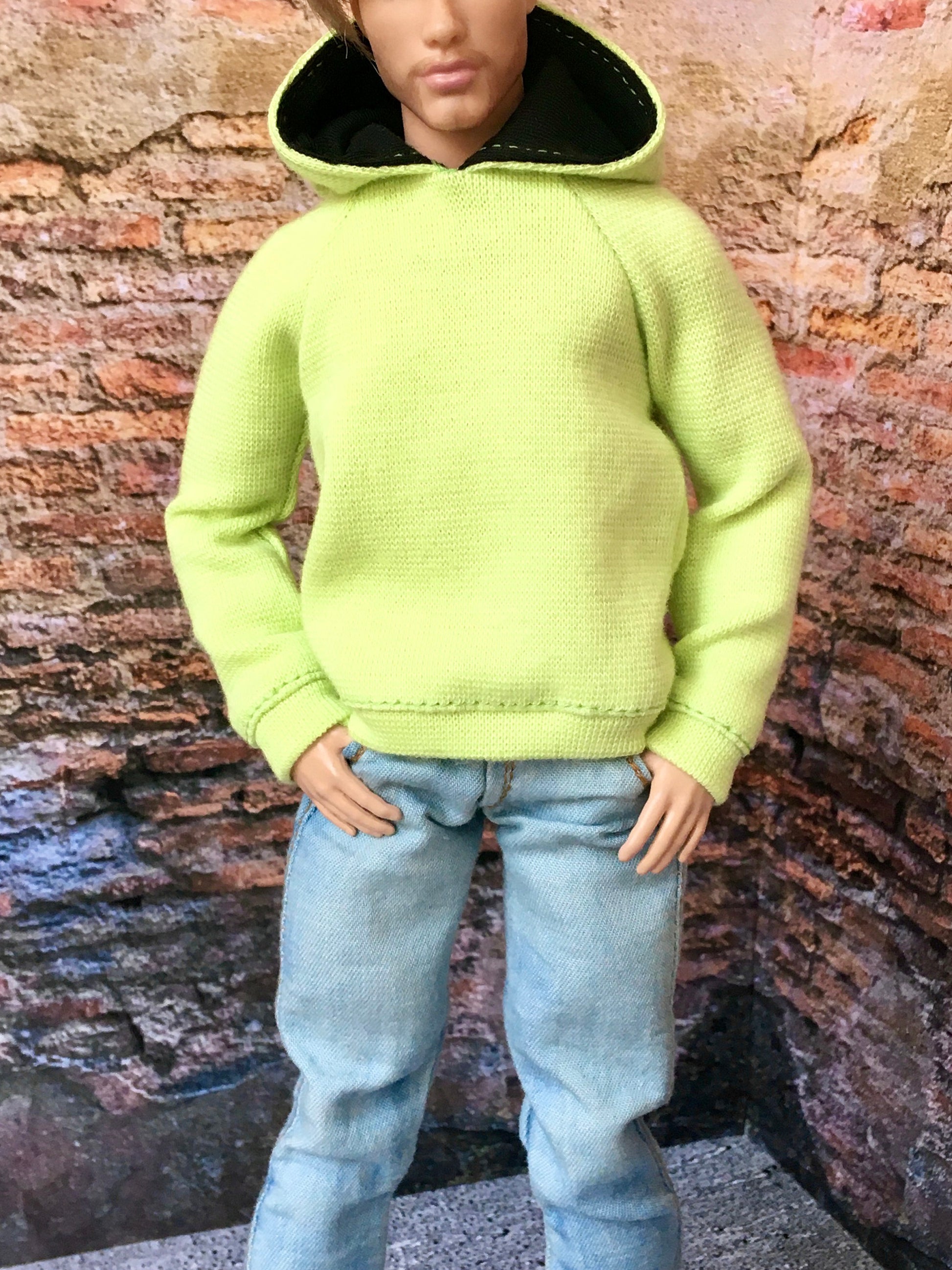 BQ-SOLID – Basic Hoodie for 12" 1/6 Scale Ken or Muscular Ken Dolls