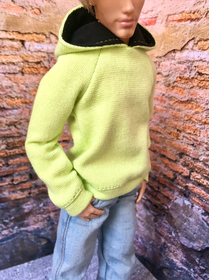 BQ-SOLID – Basic Hoodie for 12" 1/6 Scale Ken or Muscular Ken Dolls