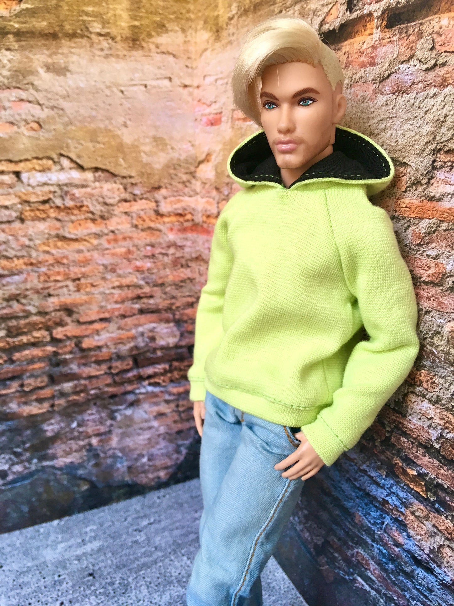 BQ-SOLID – Basic Hoodie for 12" 1/6 Scale Ken or Muscular Ken Dolls